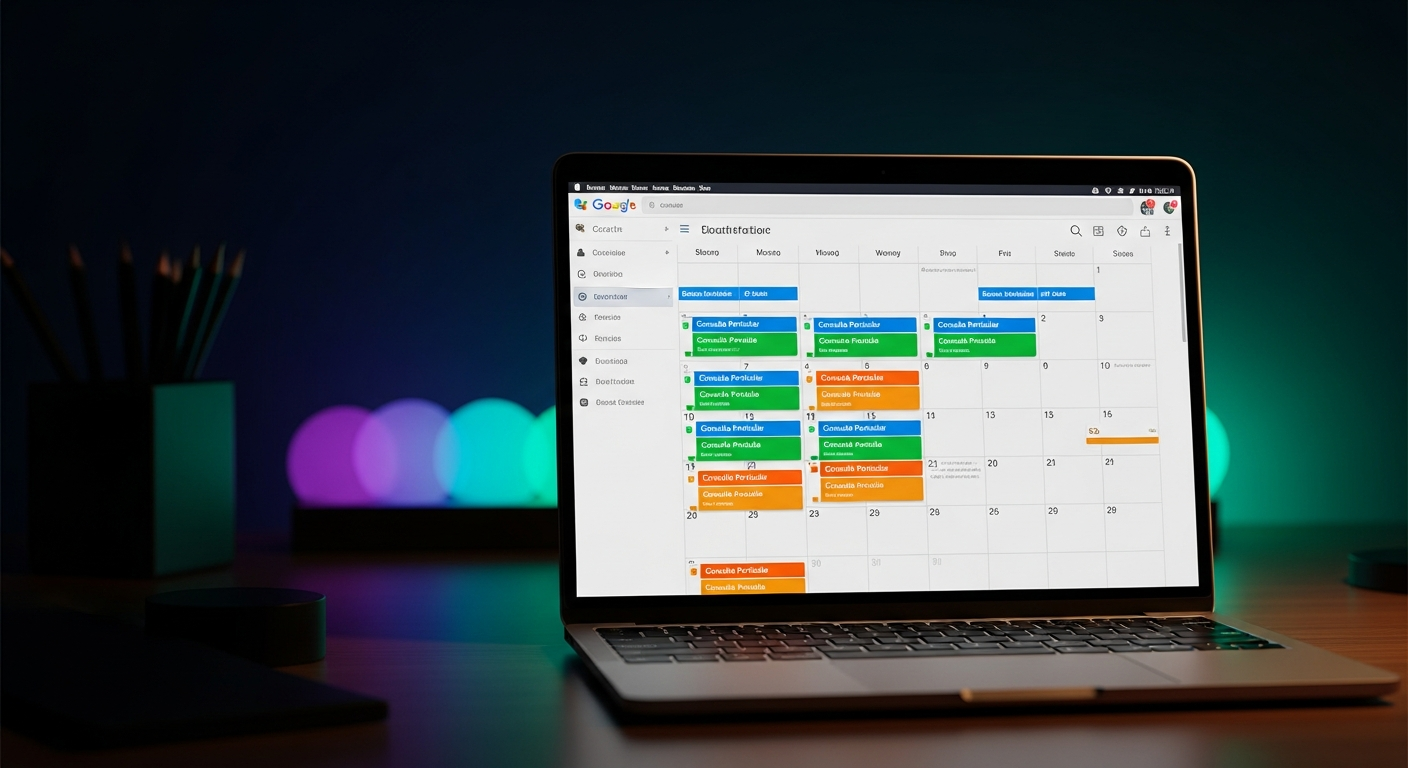 Google Calendar com agenda lotada de consultas particulares